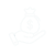 hand money bag line icon