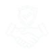 handshake shield line icon
